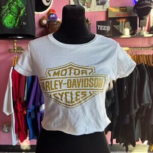 Y2K Harley Davidson Baby Tee Size S